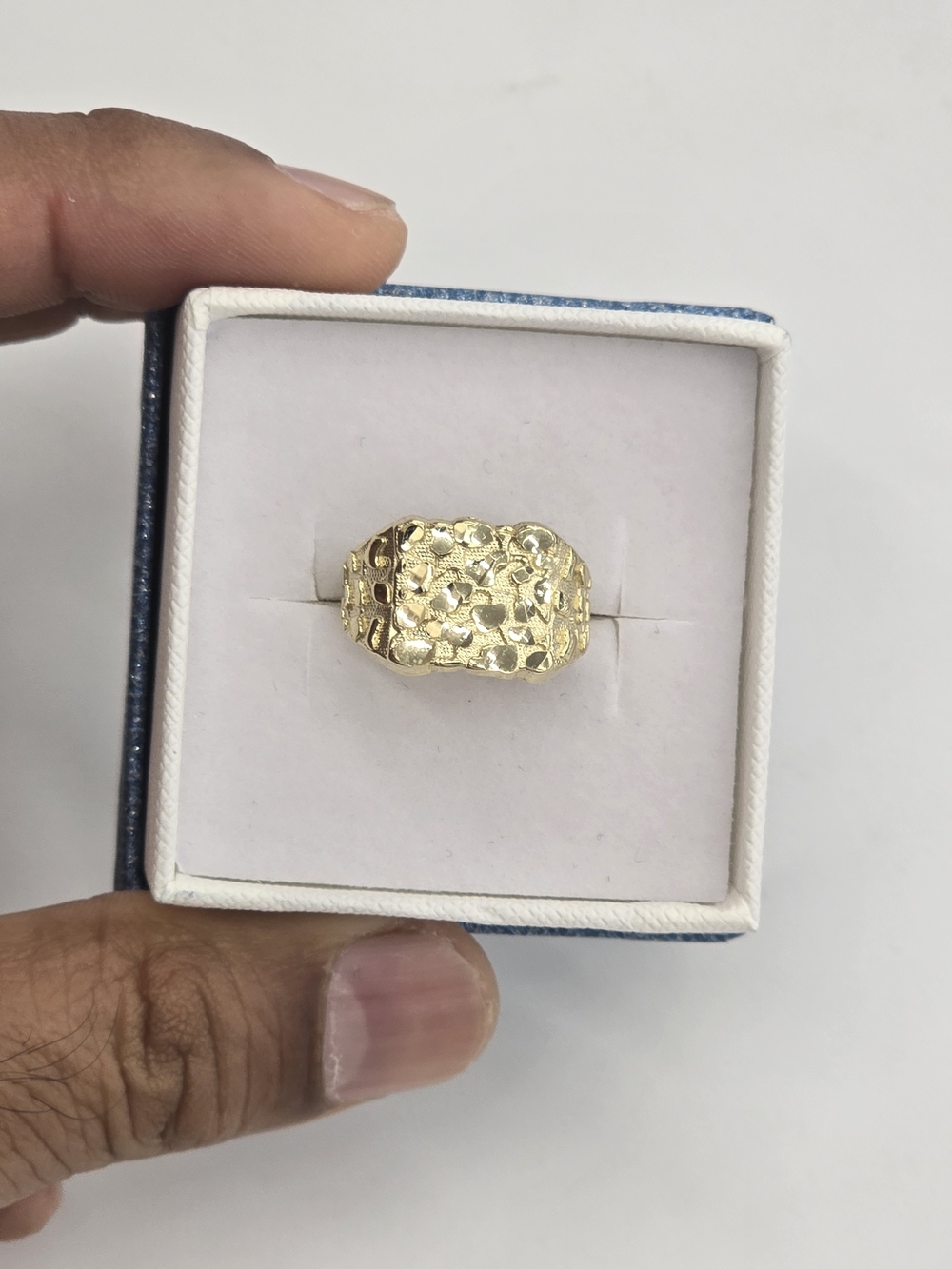 10k Real Gold Nugget Ring For Men Size 7